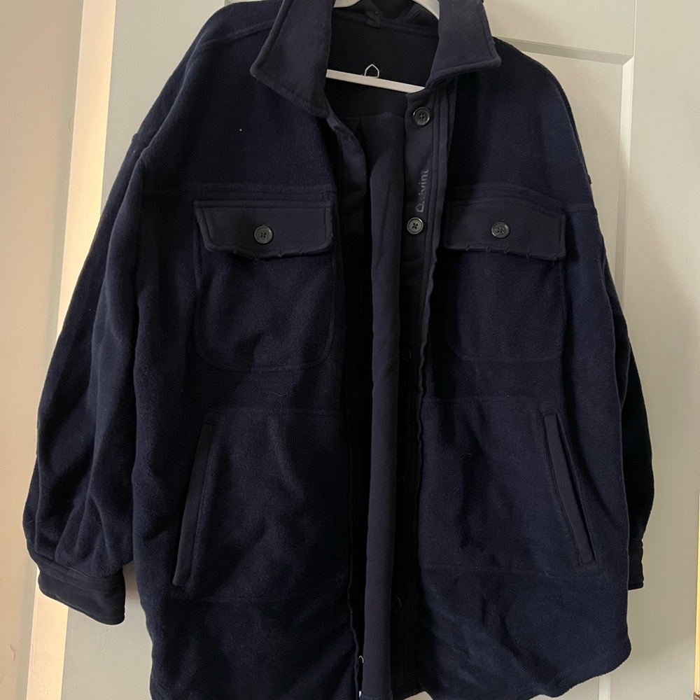 NWOT Medium Navy shacket - Vivint branded